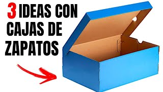 3 MANUALIDADES PARA TRANSFORMAR CAJAS DE ZAPATOS  SHOW DE MANUALIDADES [upl. by Rehm605]