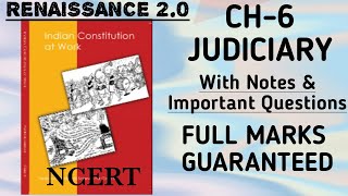 NCERT Class 11 Political Science CH 6 JUDICIARY With Notes amp Important Questions [upl. by Niels810]