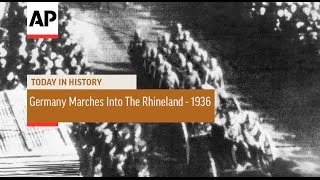 Germany Marches Into The Rhineland  1936  Today In History  7 Mar 17 [upl. by Ahsinotna962]