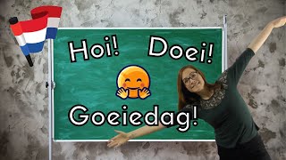 DUTCH GREETINGS  Dutch for BEGINNERS les 1 NT2  A1 [upl. by Ailerua]