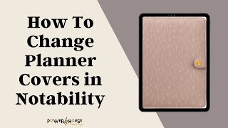 How To Change Cover In Notability  Add Digital Cover To Notability Planner Or Document [upl. by Znerol]