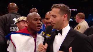 Mayweather vs Marquez Mayweather Post Fight Interview HBO Boxing [upl. by Yaner]