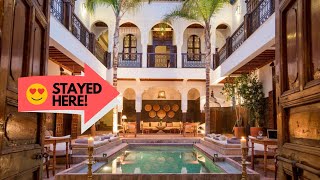 Where to STAY in MARRAKESH Morocco Beautiful RIAD TOUR [upl. by Dyraj857]