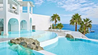 Grecotel Mykonos Blu Greece a gorgeous 5star beach resort  Full tour [upl. by Neill]