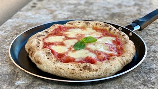 Best PIZZA recipe Without Oven 🍕 Real Italian PIZZA homemade cooked in a Pan 😋 Pizza Dough  Sauce [upl. by Takashi748]