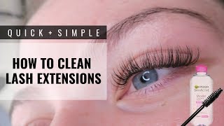 HOW TO CLEAN LASH EXTENSIONS [upl. by Siulegroj958]