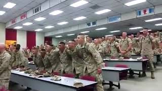 Us Marines at camp Pendleton singing quotDays of Elijahquot [upl. by Sikras]