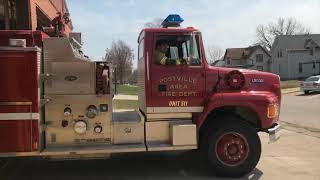 Postville Fire Dept Grass Fire Response  4421 [upl. by Kelby]