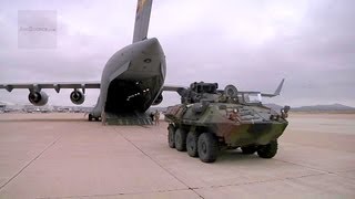 LAV25 Loading amp Unloading With C17 Globemaster [upl. by Reniti229]