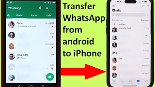 How to transfer WhatsApp from android to iPhone [upl. by Leanna]