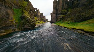 FPV Drone Flight through Beautiful Iceland Canyon [upl. by Reyam]