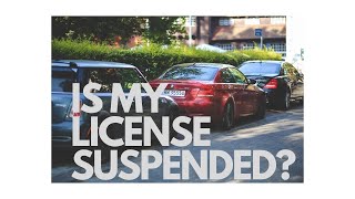 How to tell if your drivers license is suspended [upl. by Coulson]