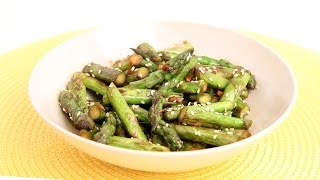 Garlic Sesame Stir Fried Asparagus Recipe  Laura Vitale  Laura in the Kitchen Episode 883 [upl. by Varion104]