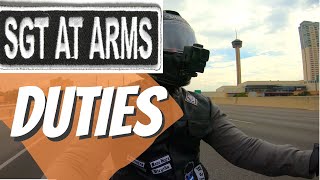 Sergeant At Arms Motorcycle Club Duties and Responsibilities [upl. by Clere314]