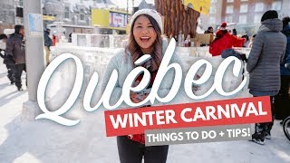 QUEBEC WINTER CARNIVAL  10 Things to do at Carnaval ft the Parade Ice Sculptures amp Food [upl. by Hymen371]