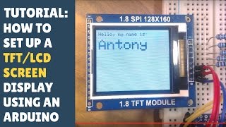 TUTORIAL How to set up a TFTLCD screendisplay on Arduino and get it working [upl. by Nedac35]