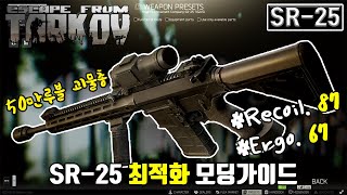 핵비싼 SR25 최적화 모딩가이드  Escape From Tarkov [upl. by Einnep]