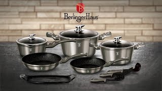 Berlinger Haus Metallic Line Carbon Edition 122 Pcs Cookware Set Presentation BH1697N [upl. by Anuahsal]