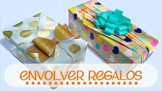 MANERAS FÁCILES DE ENVOLVER REGALOS [upl. by Arahd943]