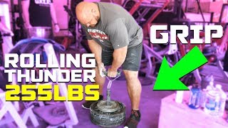 255LB ROLLING THUNDER  GRIP STRENGTH  BRIAN SHAW [upl. by Cullan35]