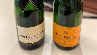 Premium Champagne Review Veuve Clicquot NV Yellow Label amp Moet amp Chandon Brut Imperial [upl. by Jonati]