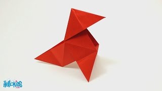 Tuto origami  fabriquer une cocotte traditionnelle Hellokids [upl. by Arikat273]