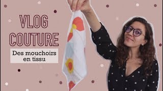 DIY mouchoirs en tissu avec une pochette [upl. by Ellenwad]