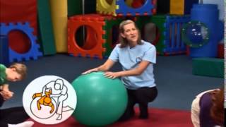 Flying Forward Roll Over Ball  My Gym at Home  BabyFirst TV [upl. by Mechling]