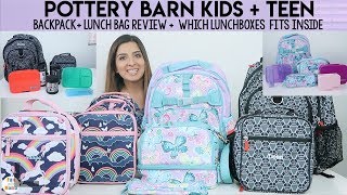 Pottery Barn Kids Backpacks Lunchboxes  PBTeen Review  Yumbox  Easy Lunchboxes [upl. by Soluk]