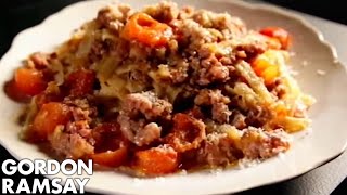 Tagliatelle with Quick Sausage Meat Bolognese  Gordon Ramsay [upl. by Ruscher]