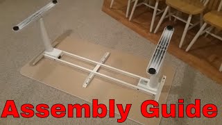 IKEA BEKANT Adjustable Desk Assembly Instructions [upl. by Maryl160]