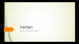 Vetten [upl. by Johst]