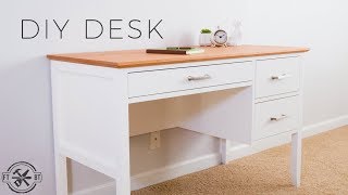 DIY Desk with Drawers  How to Make [upl. by Ahrens242]