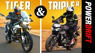 Triumph Street Triple R amp Tiger Rally  Challenge accepted  A PowerDrift feature [upl. by Gough648]