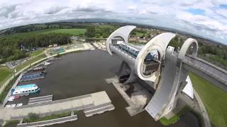 Falkirk Wheel and The Kelpies  Drone and GoPro [upl. by Dex825]