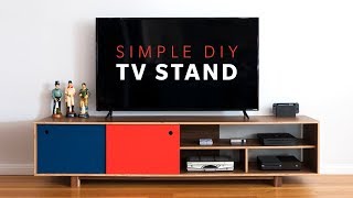 How To Make a DIY Mid Century Modern TV Stand  Woodworking [upl. by Kulsrud]