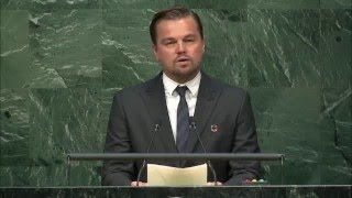 Leonardo DiCaprio Highlevel Signature Ceremony for the Paris Agreement [upl. by Luigi]