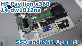 HP Pavilion x360 14dw1012na  SSD and RAM Upgrade Guide [upl. by Aved]