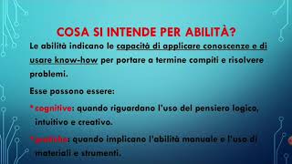 Abilità conoscenze e competenze [upl. by Lauretta295]