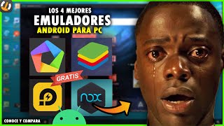 4 MEJORES emuladores ANDROID para PC ✔ [upl. by Alix]