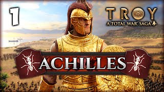 THE MAN THE MYTH THE LEGEND Total War Saga Troy  Achilles Campaign 1 [upl. by Cantlon]