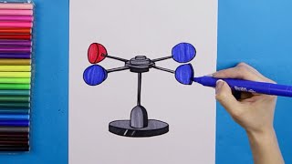 How to draw Anemometer [upl. by Efar]