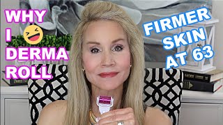 HOW TO DERMA ROLL YOUR FACE  HOW I USE DERMAROLLING TO FIRM UP MY SKIN AT 63 [upl. by Sontich914]