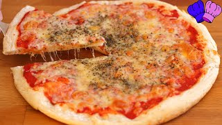 PIZZA MARGARITA Italiana Receta con MASA Casera [upl. by Goldenberg]