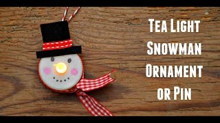 Tea Light Snowman Ornament  It Lights Up [upl. by Denton662]