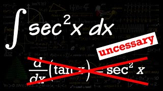 Integral of sec2x a totally unnecessary way [upl. by Yeltihw621]