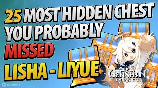 25 Most Unexpected Hidden Chest in Lisha Area of Liyue Genshin Impact [upl. by Silvers]