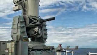 Naval Gatling Gun In Action • The Phalanx CIWS [upl. by Irisa433]