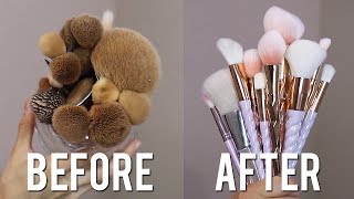 HOW TO CLEAN MAKEUP BRUSHES [upl. by Pablo310]