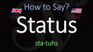 How to Pronounce Status American  British English Pronunciation [upl. by Nowell]